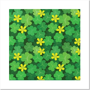 St patrick-s day pattern Posters and Art